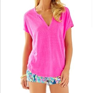 Lilly Pulitzer Duval Top Pop Pink